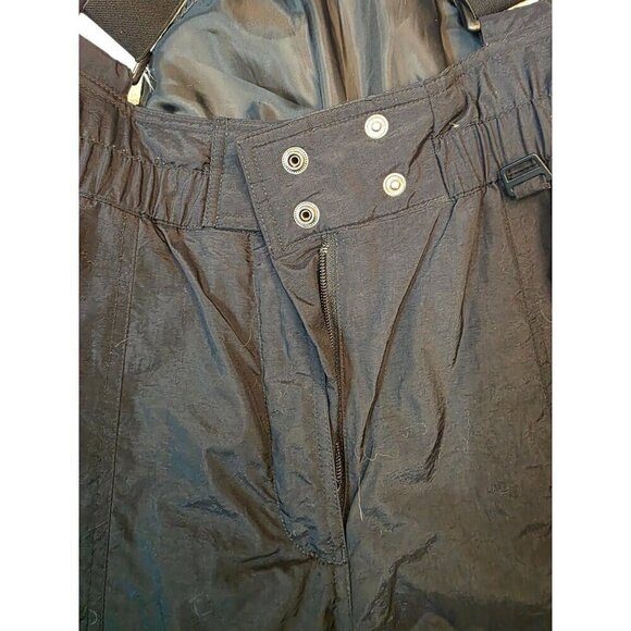 PACTECH LADIES MEDIUM BLACK snow SKI BIBS 36" HIPS NEW 29" inseam nice pair!! - Picture 10 of 13